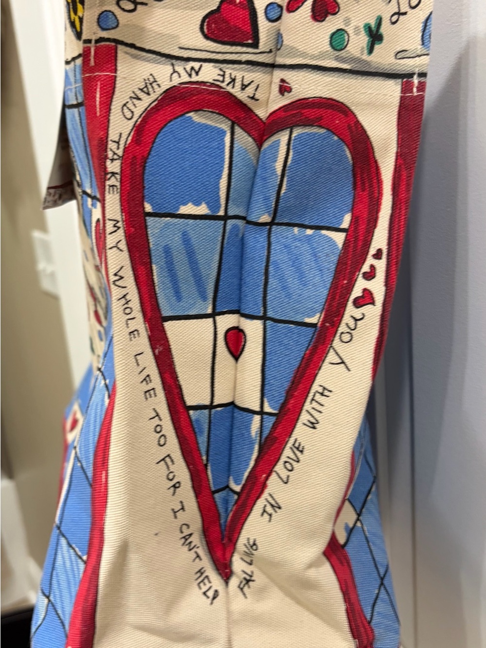 Brighton Blue and Cream Love Bow Tote with Red Trim - Picture 2 of 8